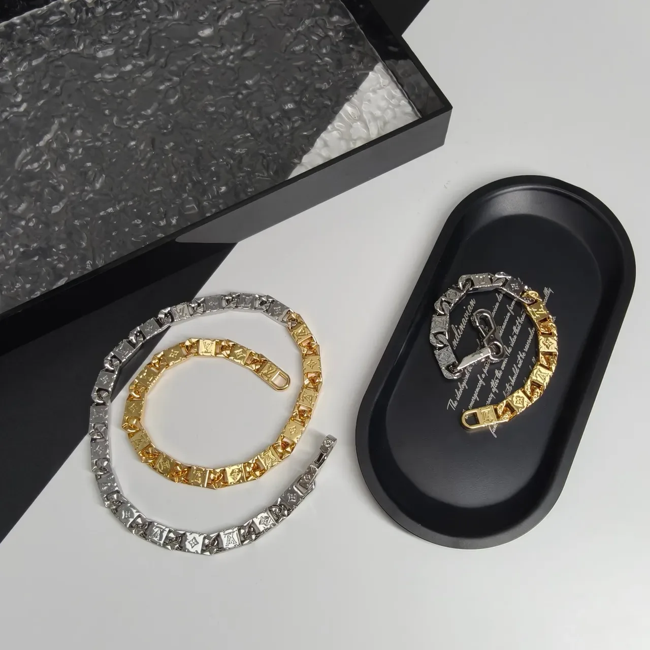 Louis Vuitton Gold Silver Monogrammed Two-Tone Bracelet 4