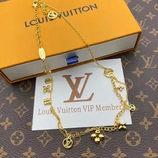 Louis Vuitton Gold-Tone Multi-Charm Monogram Necklace