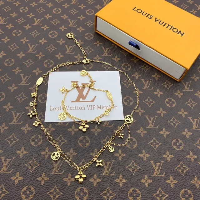 Louis Vuitton Gold-Tone Multi-Charm Monogram Necklace 2