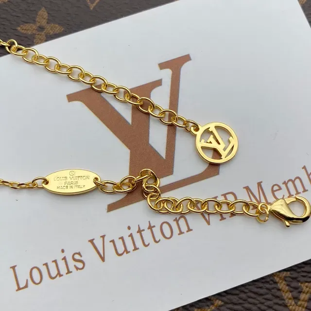 Louis Vuitton Gold-Tone Multi-Charm Monogram Necklace 3