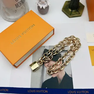 Louis Vuitton Gold-Tone Padlock Chain Bag