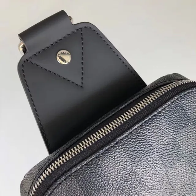 Louis Vuitton Gray Black Damier Graphite Checkerboard Canvas Structured Rectangular Silhouette Messenger Bag 5