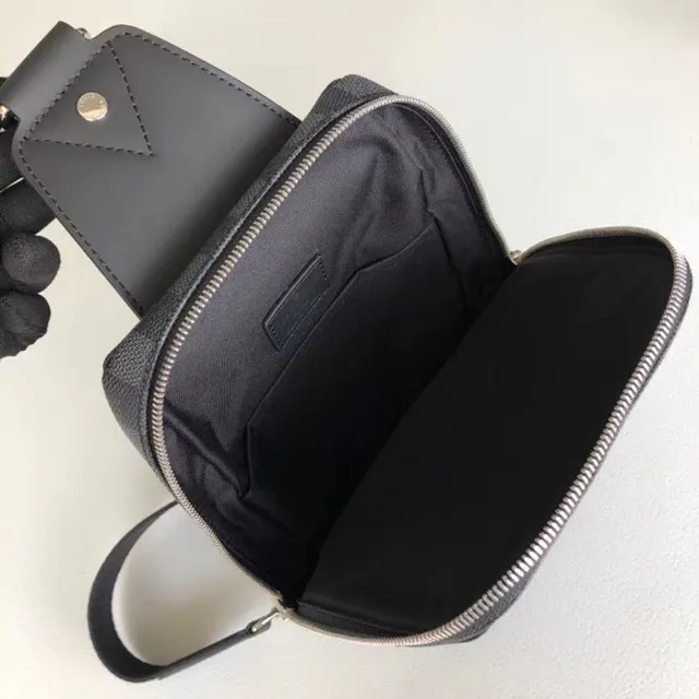 Louis Vuitton Gray Black Damier Graphite Checkerboard Canvas Structured Rectangular Silhouette Messenger Bag 6