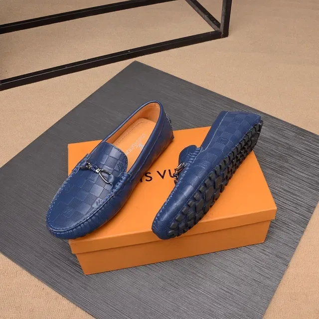 Louis Vuitton Horsebit 1955 Loafer Blue Damier Checkered Leather Loafers 2