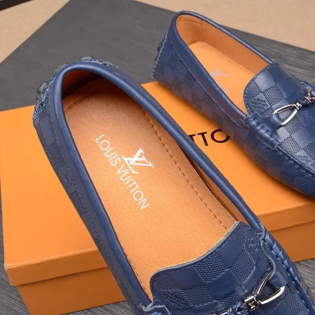 Louis Vuitton Horsebit 1955 Loafer Blue Damier Checkered Leather Loafers 5