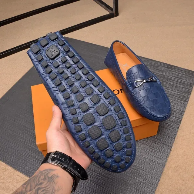 Louis Vuitton Horsebit 1955 Loafer Blue Damier Checkered Leather Loafers 8