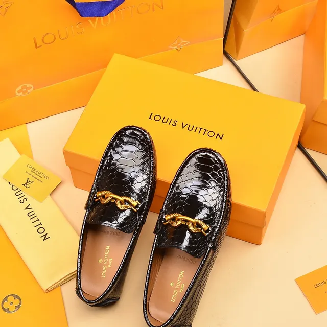 Louis Vuitton Horsebit Loafer Black Patent Python Leather Loafers 3