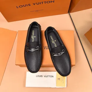 Louis Vuitton Horsebit Loafer 黑色压纹皮革 乐福鞋