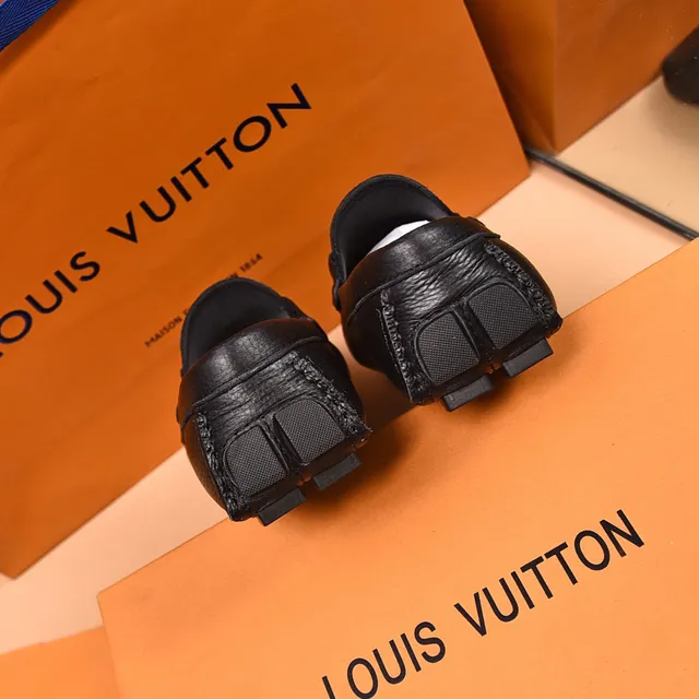 Louis Vuitton Horsebit Loafer Black Pebbled Leather Loafers 2