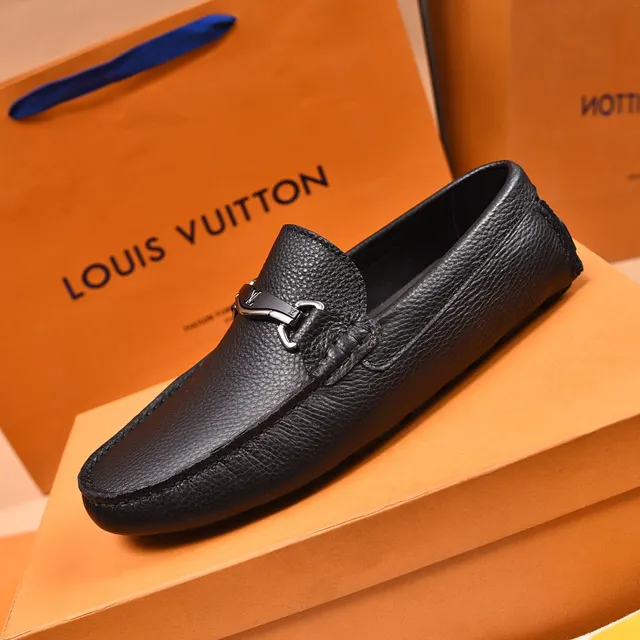 Louis Vuitton Horsebit Loafer Black Pebbled Leather Loafers 5