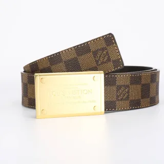 Louis Vuitton Inventeur Damier Ebène Leather Belt