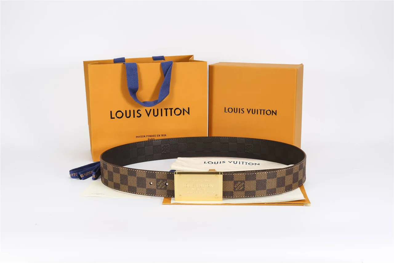 Louis Vuitton Inventeur Damier Ebène حزام جلدي 2