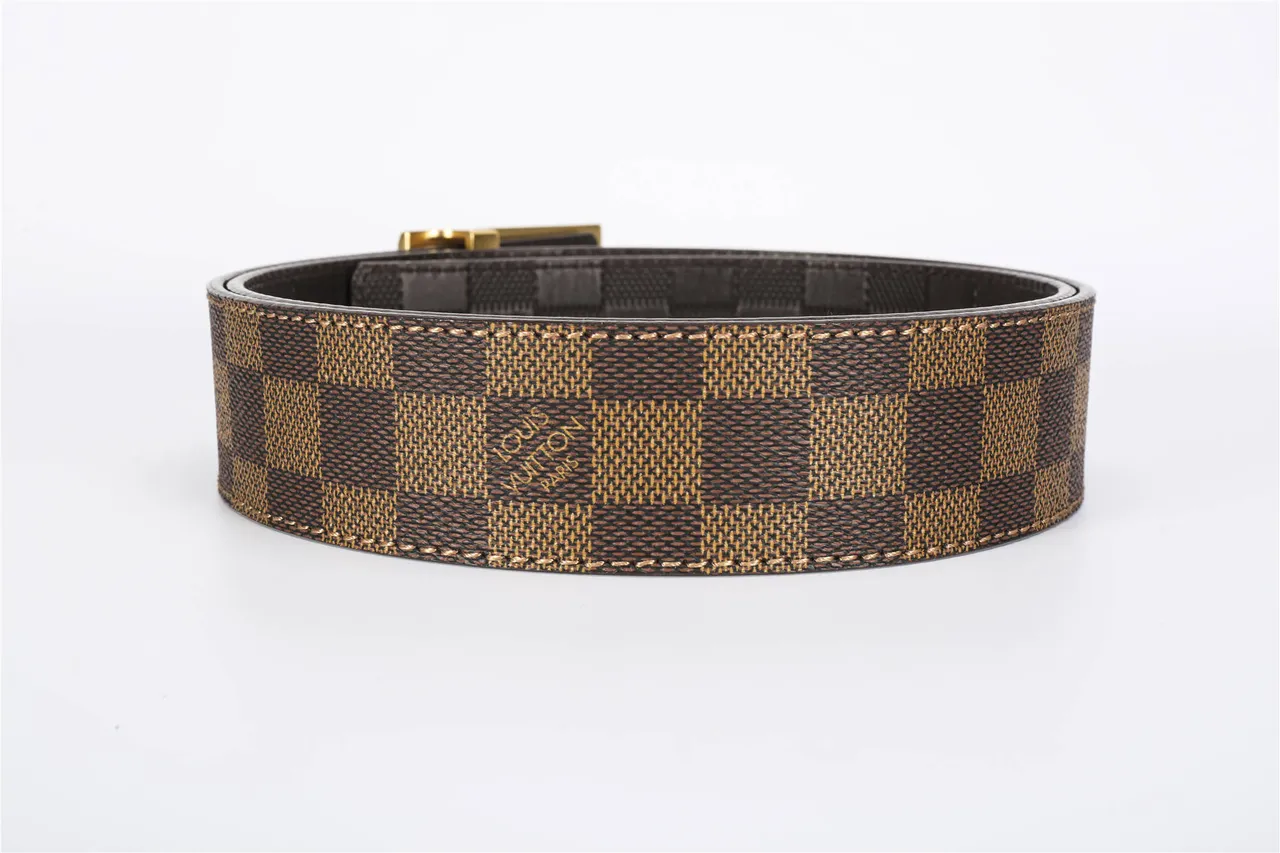 Louis Vuitton Inventeur Damier Ebène حزام جلدي 4