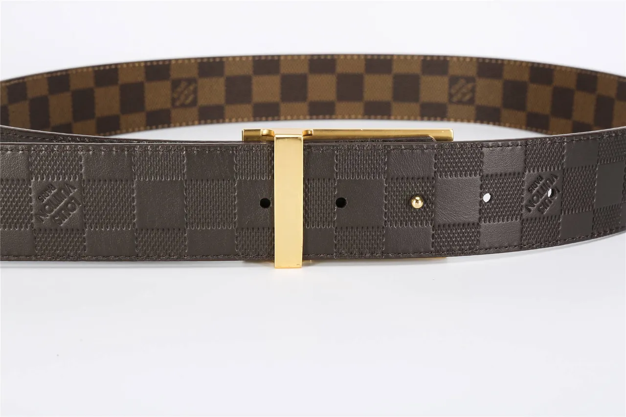 Louis Vuitton Inventeur Damier Ebène حزام جلدي 7
