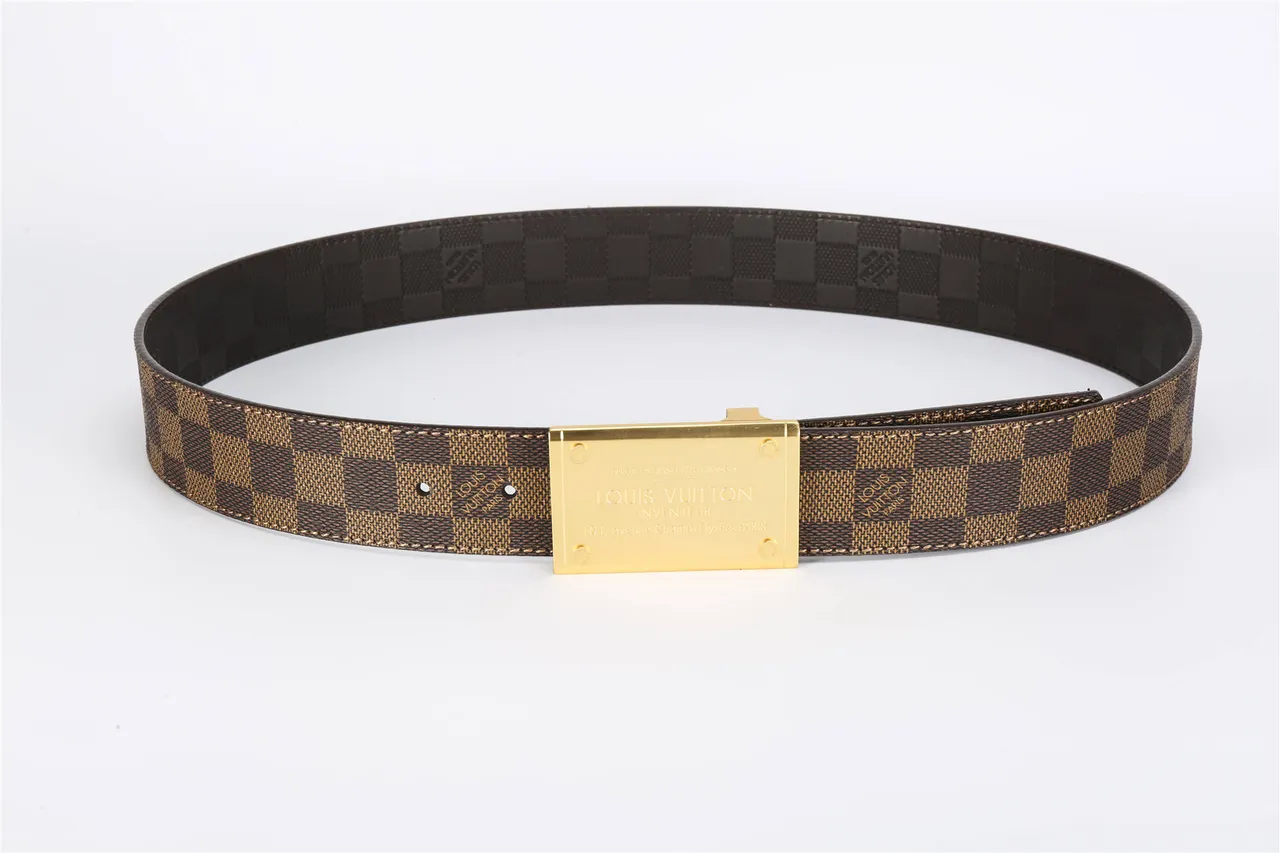 Louis Vuitton Inventeur Damier Ebène حزام جلدي 9