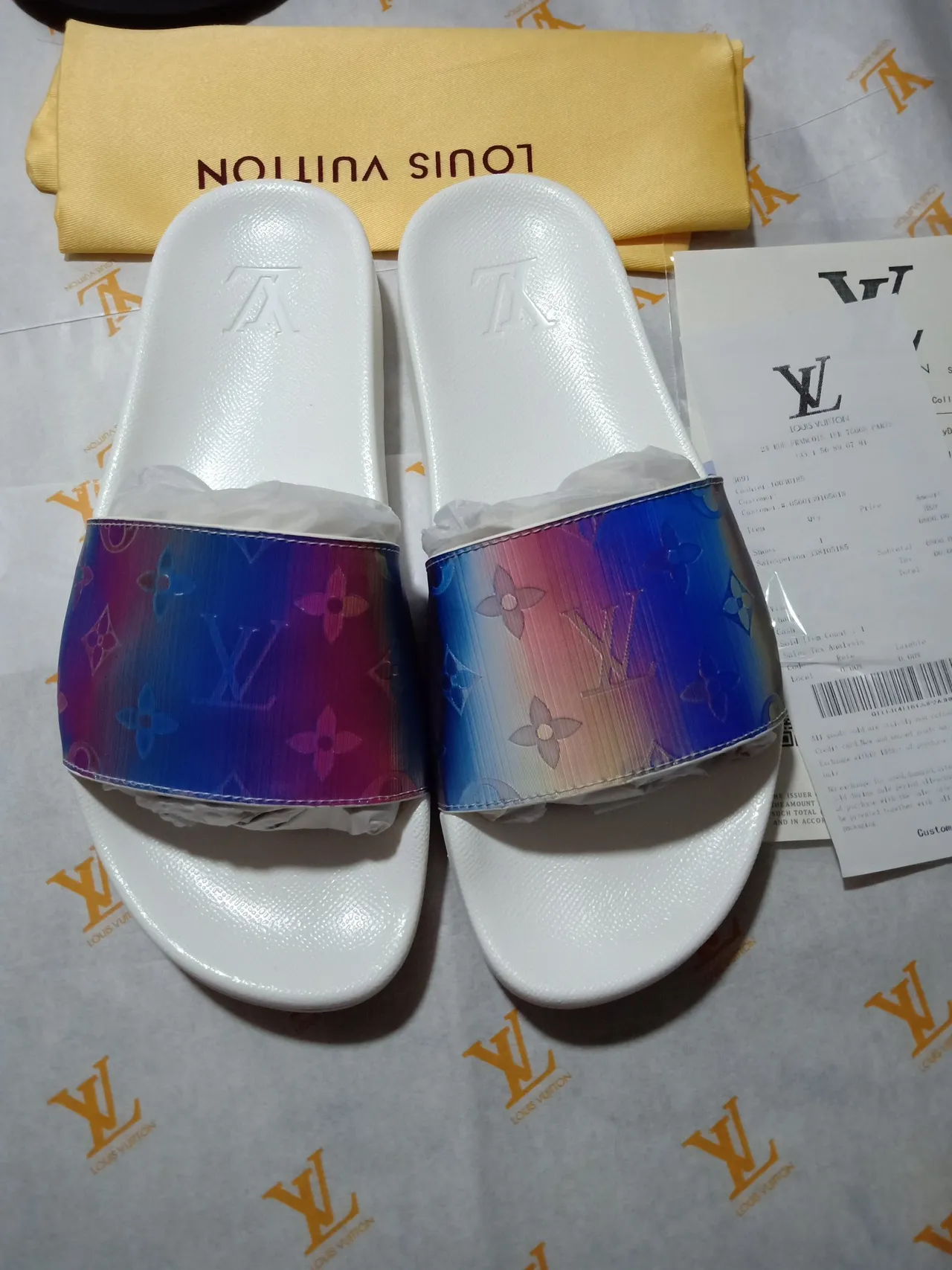 Louis Vuitton Iridescent Monogram Rainbow Slide Slippers 3