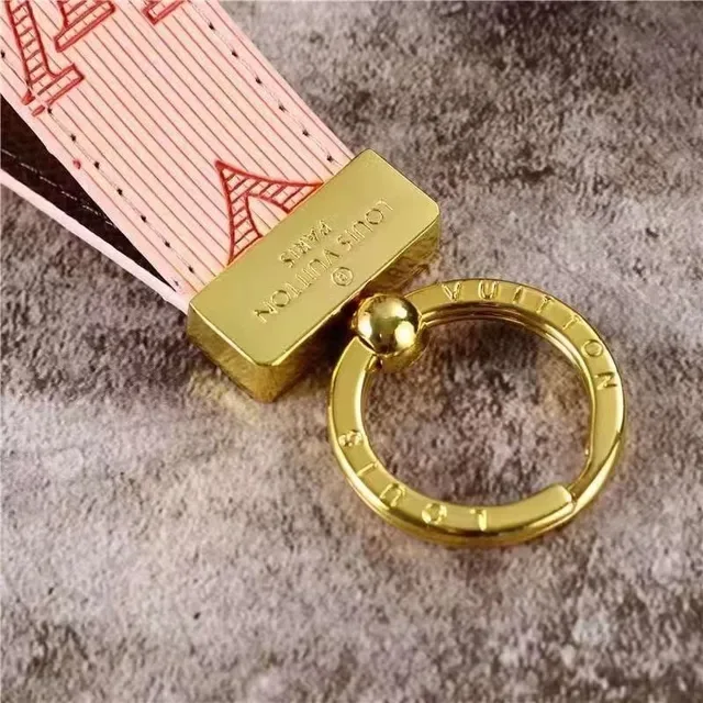 Louis Vuitton Key Holder Red Gold Embossed Monogram Textured Epi Leather Handbag 3