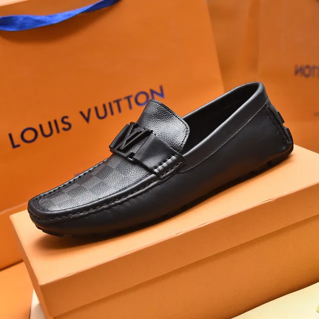 Louis Vuitton Loafer Black Damier Graphite Leather Loafers 5