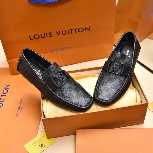 Louis Vuitton Loafer Black Damier Graphite Leather Loafers 8