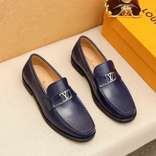 Louis Vuitton নেভি প্যাটেন্ট লেদার LV Buckle লোফার