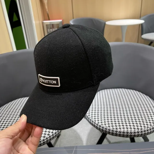 Louis Vuitton Logo Patch Wool Baseball Cap 2