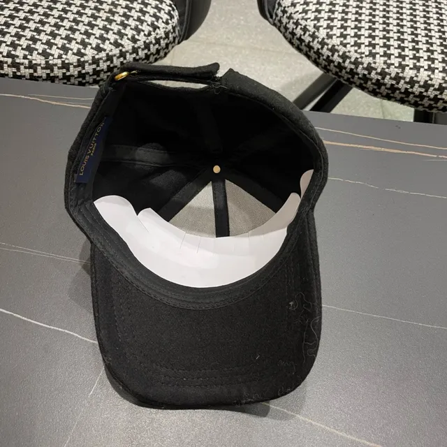 Louis Vuitton Logo Patch Wool Baseball Cap 4