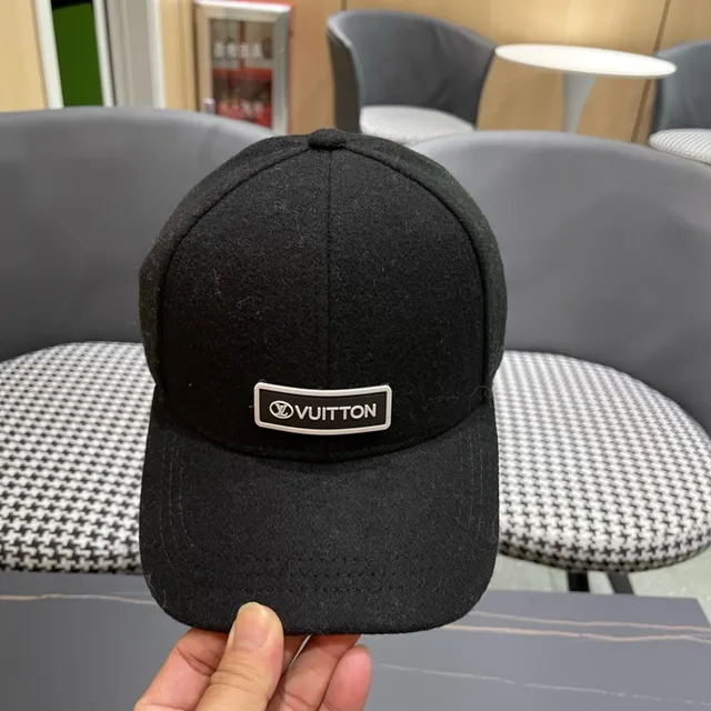Louis Vuitton Logo Patch Wool Baseball Cap 6