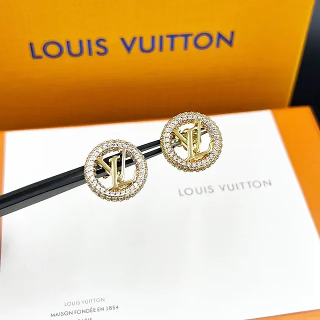 Louis Vuitton Louise By Night Oval Pavé Crystal Monogram Earrings 3