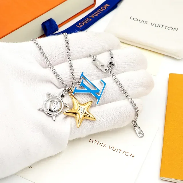 Louis Vuitton LV Aquatics Multi-Charm Enamel Pendant Necklace 7