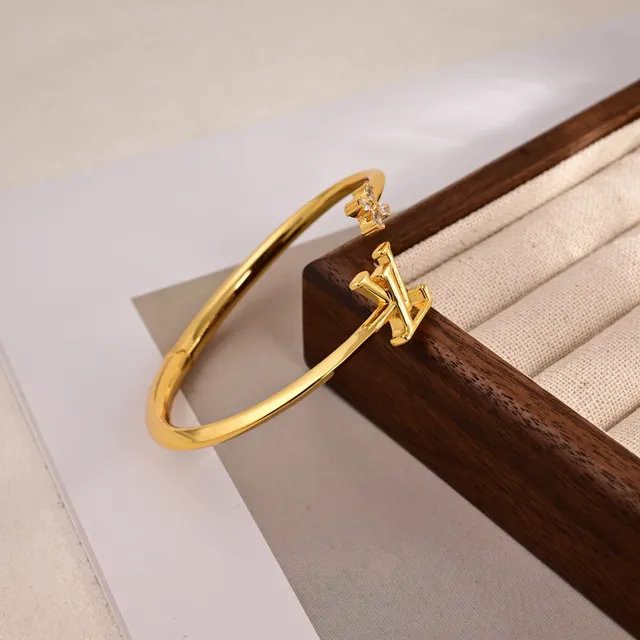 Louis Vuitton LV Butterfly Gold Transparent Open Bangle Bracelet 2