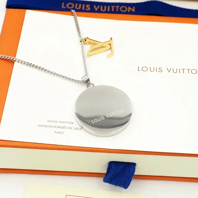 Louis Vuitton LV Catch Silver-Tone and Gold-Tone Medallion Necklace 7