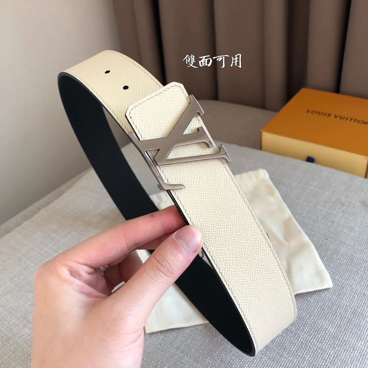 Louis Vuitton LV Initiales 40mm Smooth Black Leather Belt 5