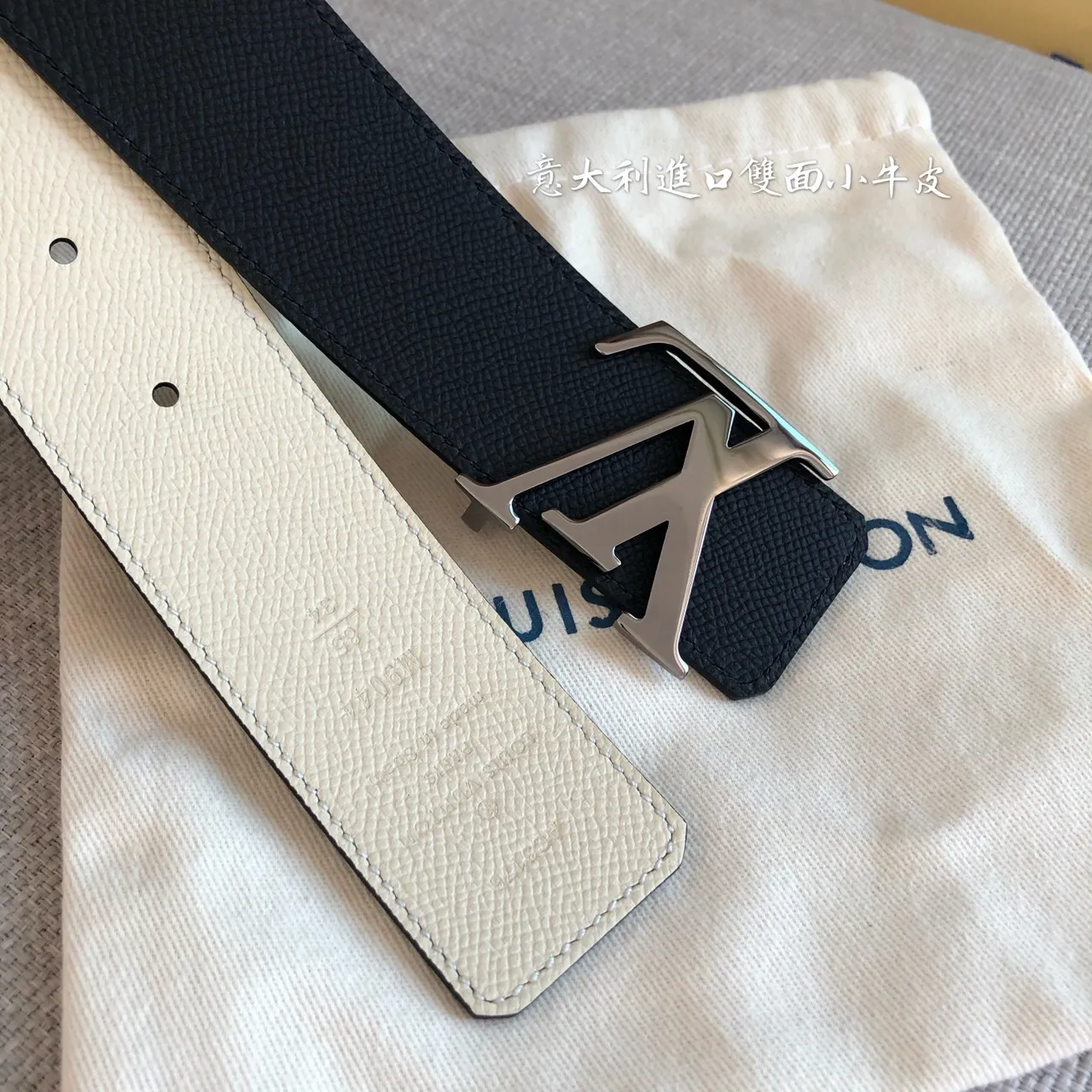 Louis Vuitton LV Initiales 40mm Smooth Black Leather Belt 6