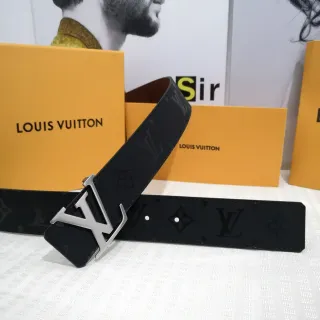 Louis Vuitton LV Initiales Black Monogram Leather Belt