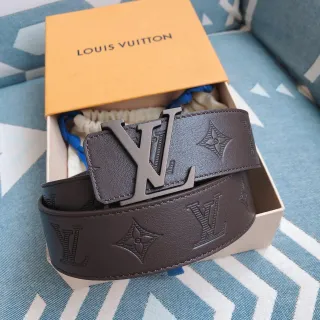 Louis Vuitton LV Initiales বাদামী চামড়ার বেল्ट