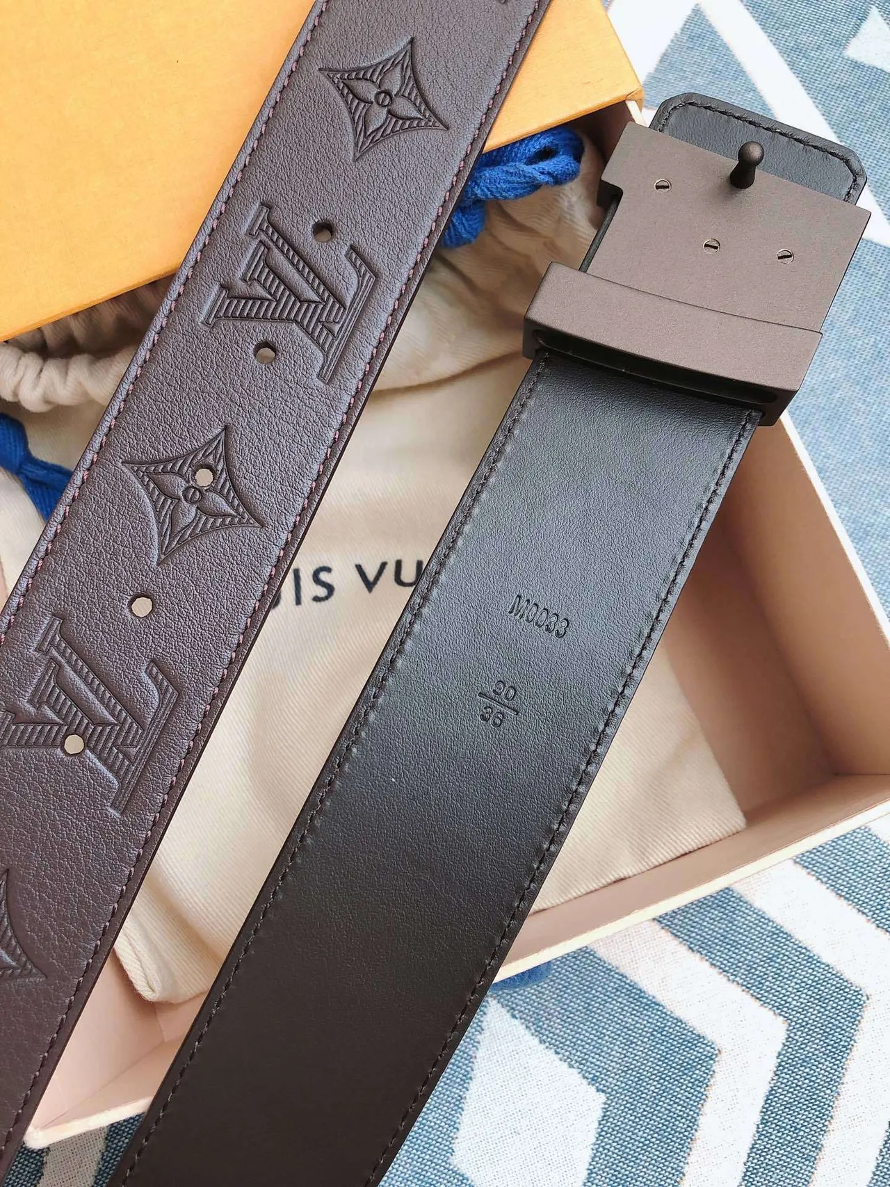 Louis Vuitton LV Initiales Brown Leather Belt 4