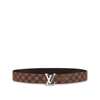 Louis Vuitton LV Initiales Damier Ebène Leather Belt