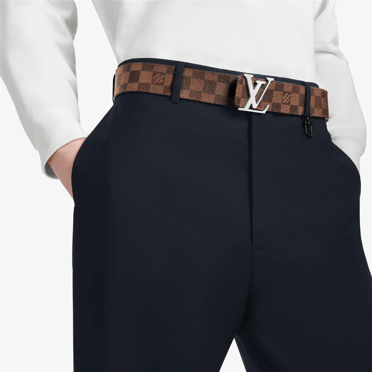 Louis Vuitton LV Initiales Damier Ebène Leather Belt 2