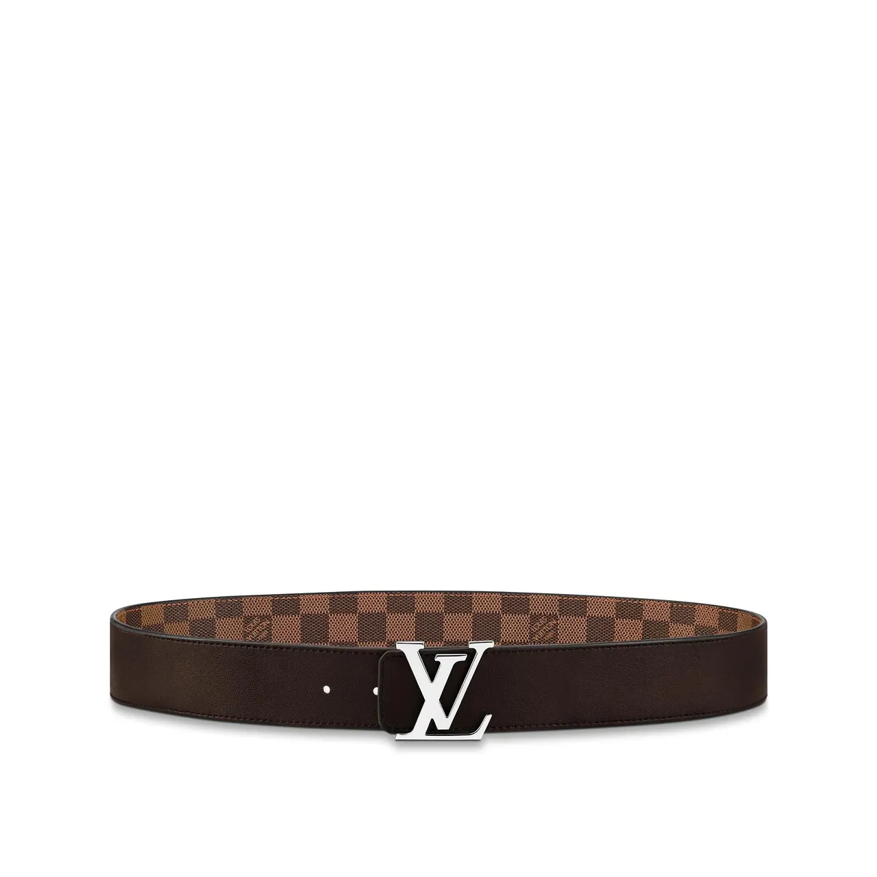 Louis Vuitton LV Initiales Damier Ebène Leather Belt 4