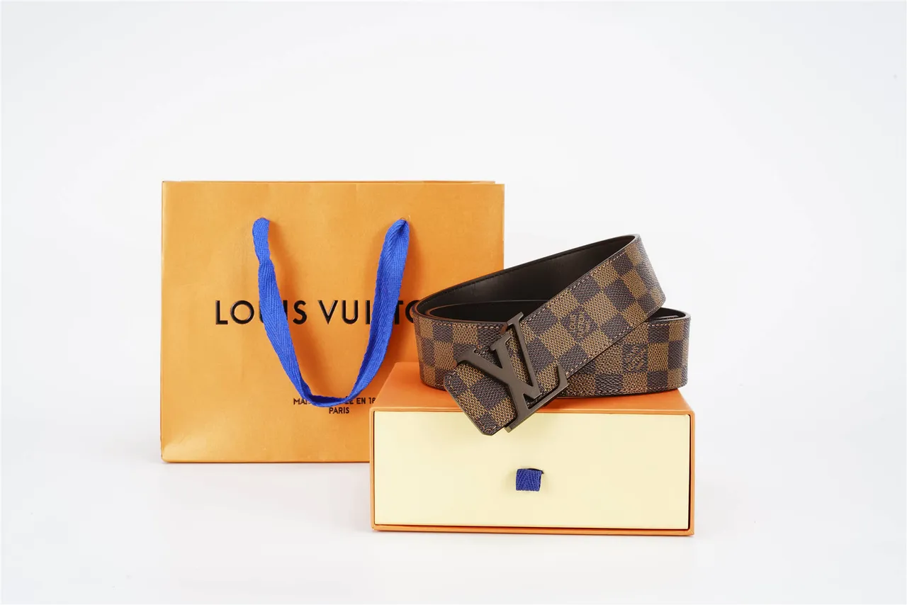 Louis Vuitton LV Initiales Damier Ebène Reversible Leather Belt 4