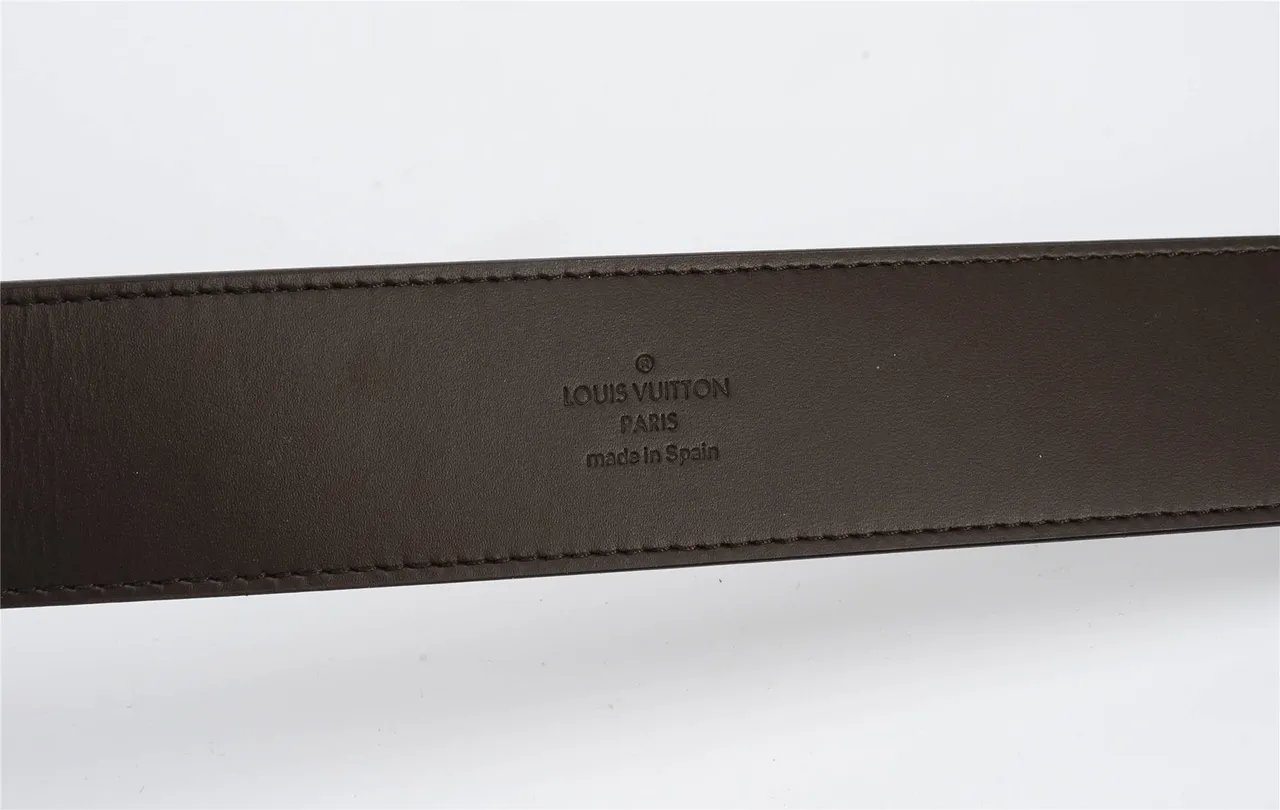 Louis Vuitton LV Initiales Damier Ebène Reversible Leather Belt 7