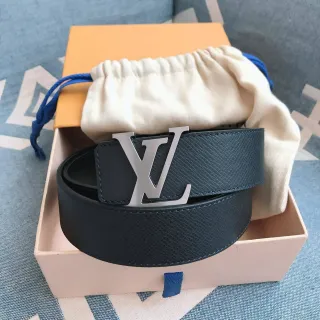 Louis Vuitton LV Initiales Dark Blue Leather Belt