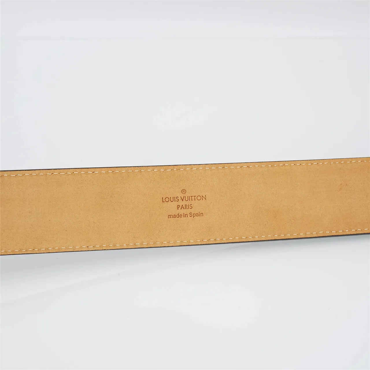 Louis Vuitton LV Initiales Monogram Canvas Gold-Tone Buckle Leather Belt 9