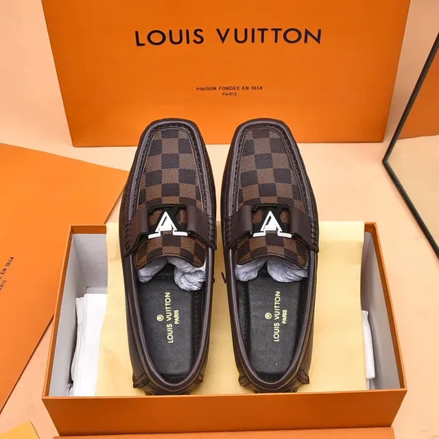 Louis Vuitton LV Loafer Brown Damier Ebène Canvas Loafers 9