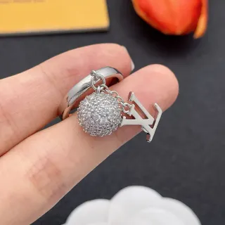 Louis Vuitton LV Monogram and Pavé Crystal Sphere Ring