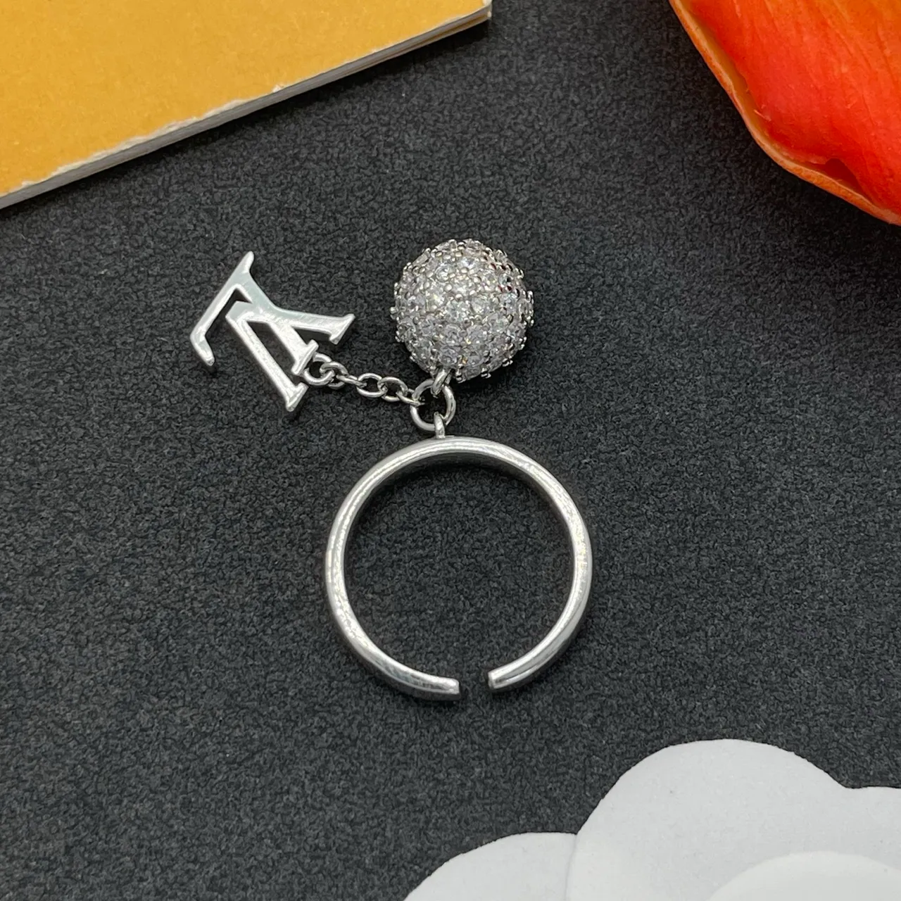 Louis Vuitton LV Monogram and Pavé Crystal Sphere Ring 6