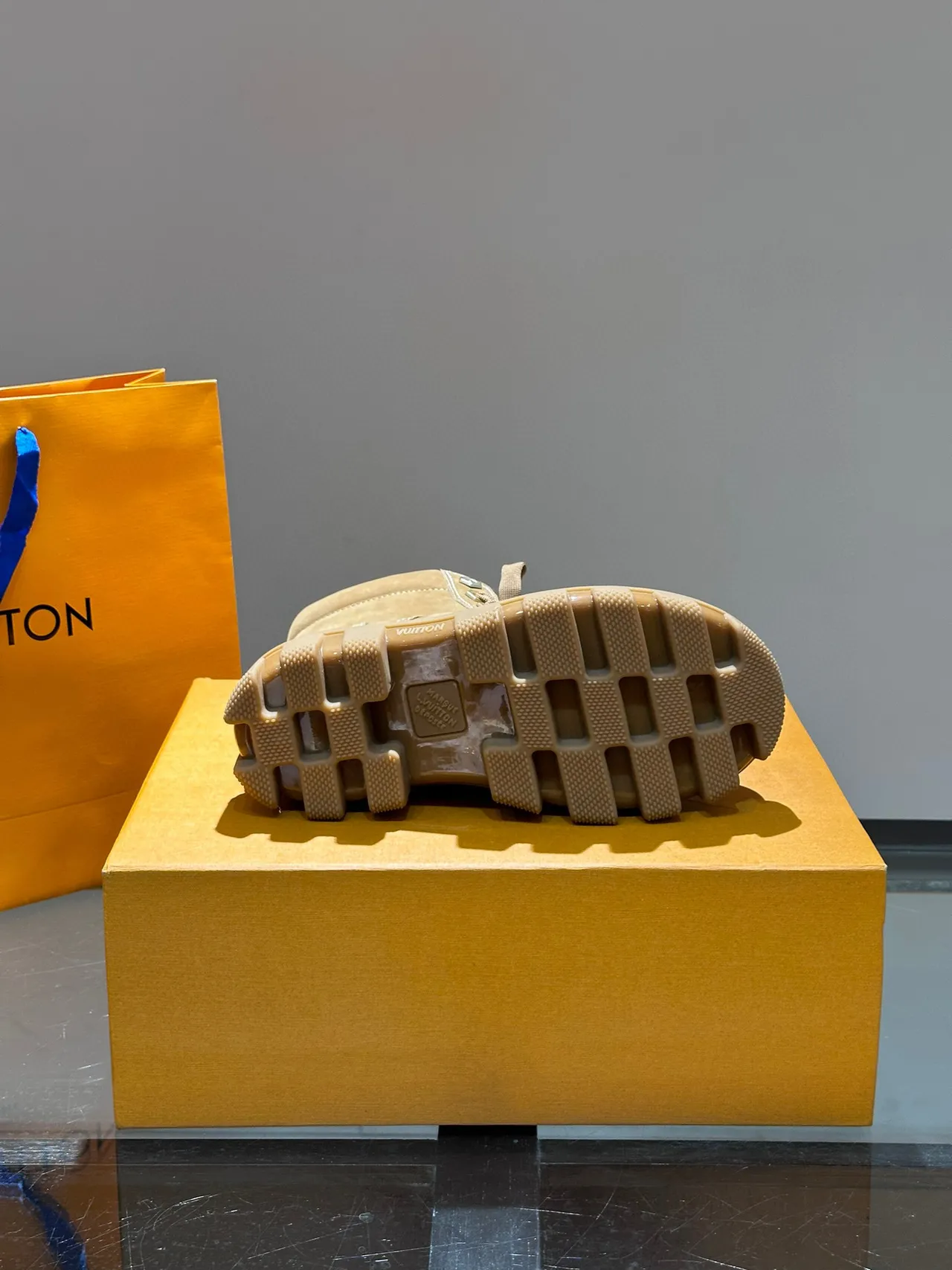 Louis Vuitton LV Trail Taupe Suede-Like Work Boots 3