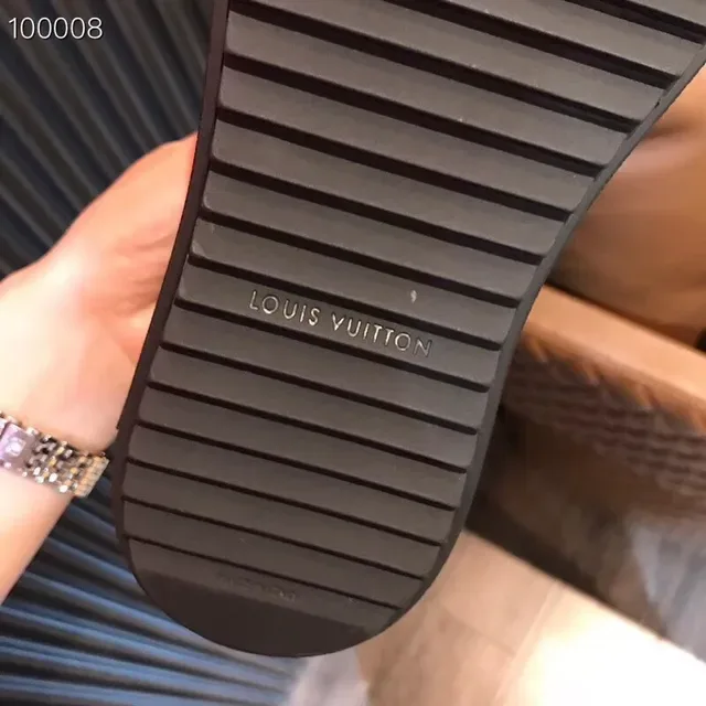 Louis Vuitton LV Trainer Black Gold Platform Sole Monogram Leather Upper Lifestyle Sneakers 3