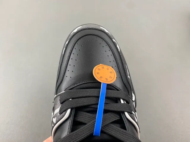 Louis Vuitton LV Trainer Black White Monogram-Print Leather Chunky Layered Sole Lifestyle Sneakers 5