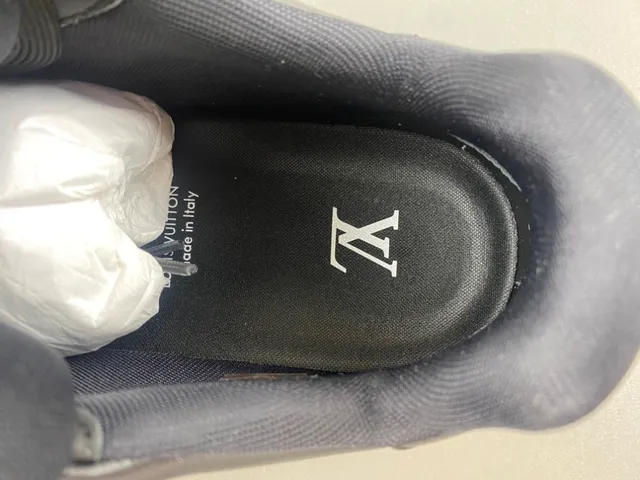 Louis Vuitton LV Trainer Black White Monogram-Print Leather Chunky Layered Sole Lifestyle Sneakers 7